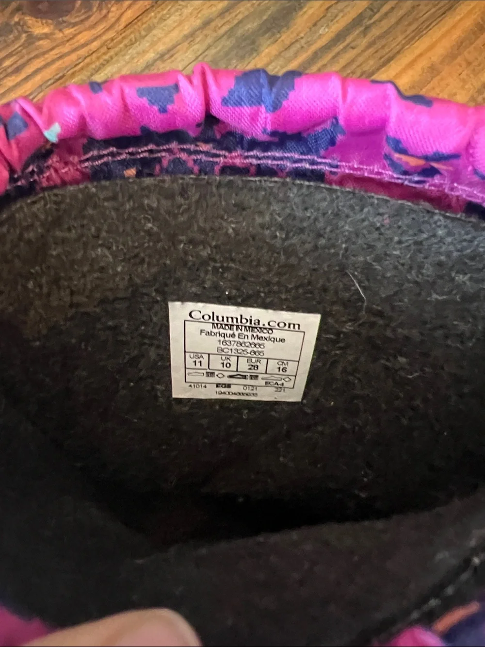 Columbia Kids' Powderbug Forty Print Winter Boots - Wild Fuchsia/Bright Nectar